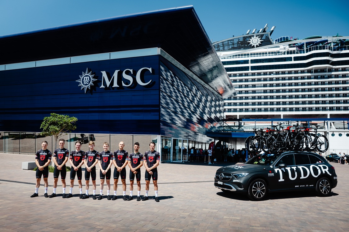 MSC Cruises welcomes Tudor Pro Cycling on board MSC World Europa ahead of the Tour de France Grand Départ